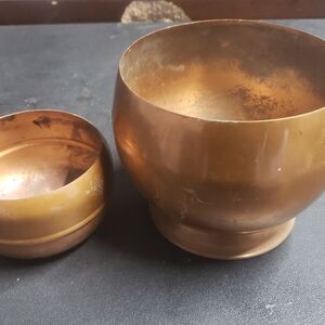 Vintage Copper Incense Bowls Set